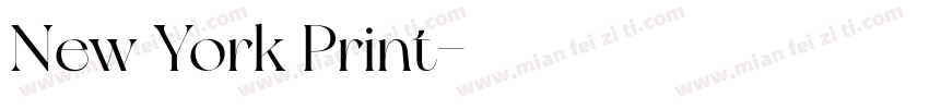 New York Print字体转换